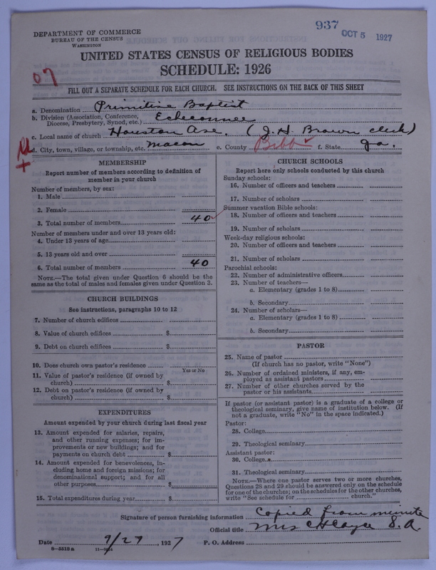 Scan of Primitive Baptists: 937