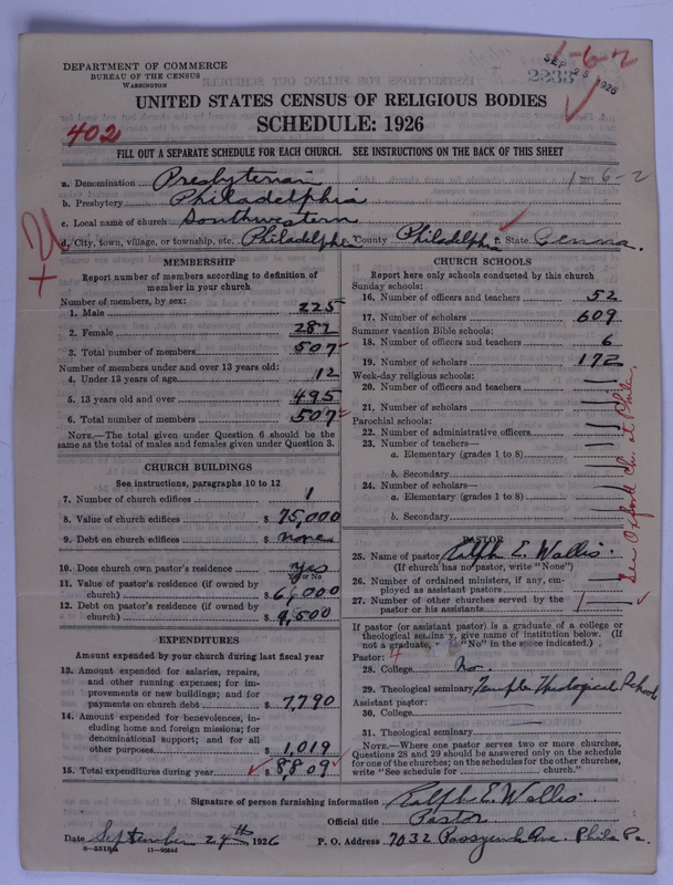 Scan of Presbyterian Church in the United States of America: 2233
