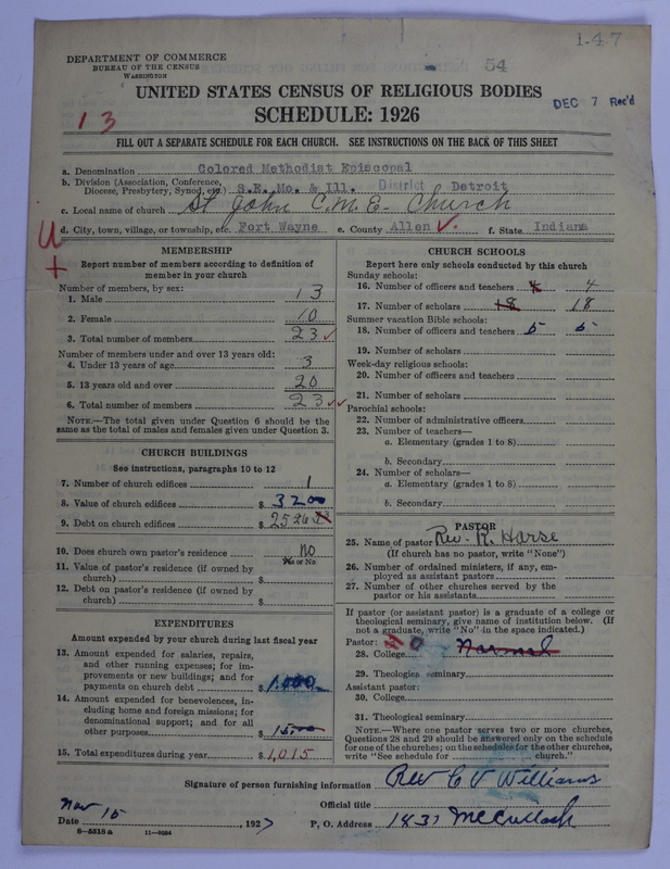 Scan of Colored Methodist Episcopal Church: 54