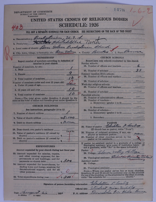 Scan of Presbyterian Church in the United States of America: 1478