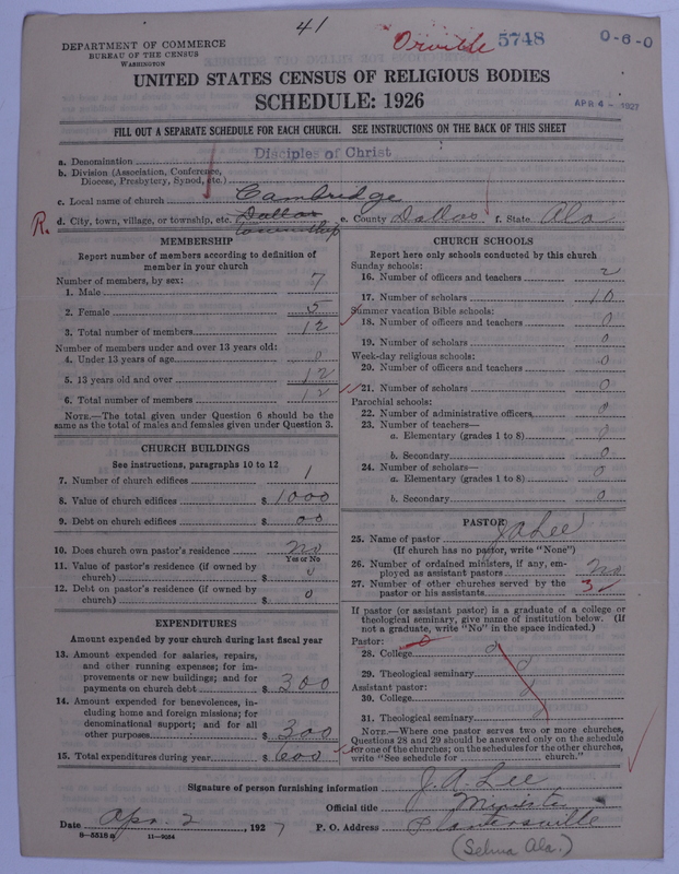 Scan of Disciples of Christ: 5748