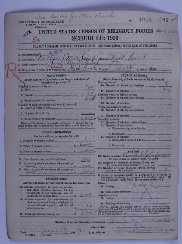 Scan of African Methodist Episcopal Church: 4918