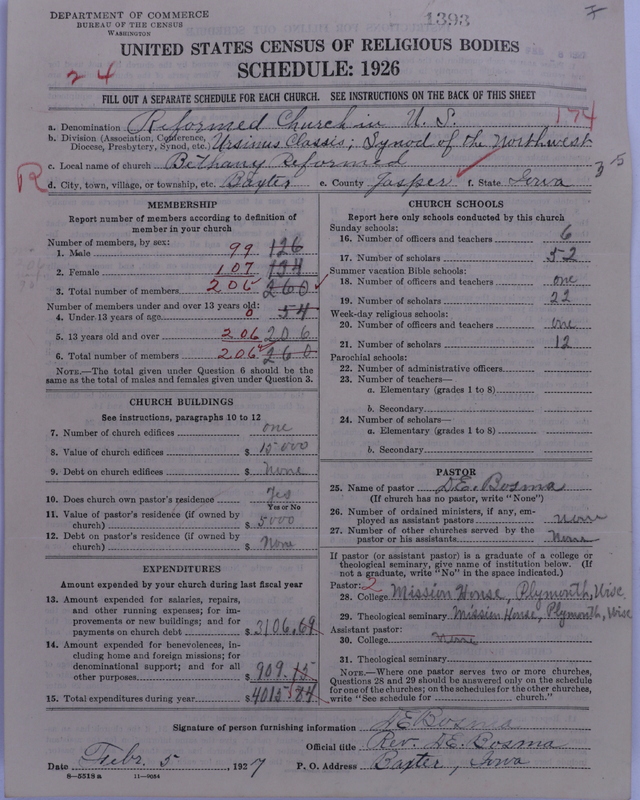 Scan of Reformed Church in the United States: 1393