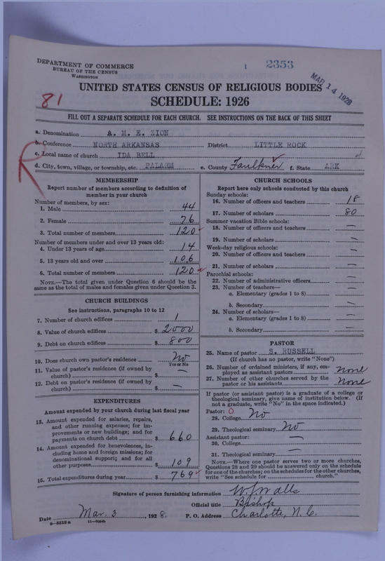 Scan of African Methodist Episcopal Zion Church: 2353