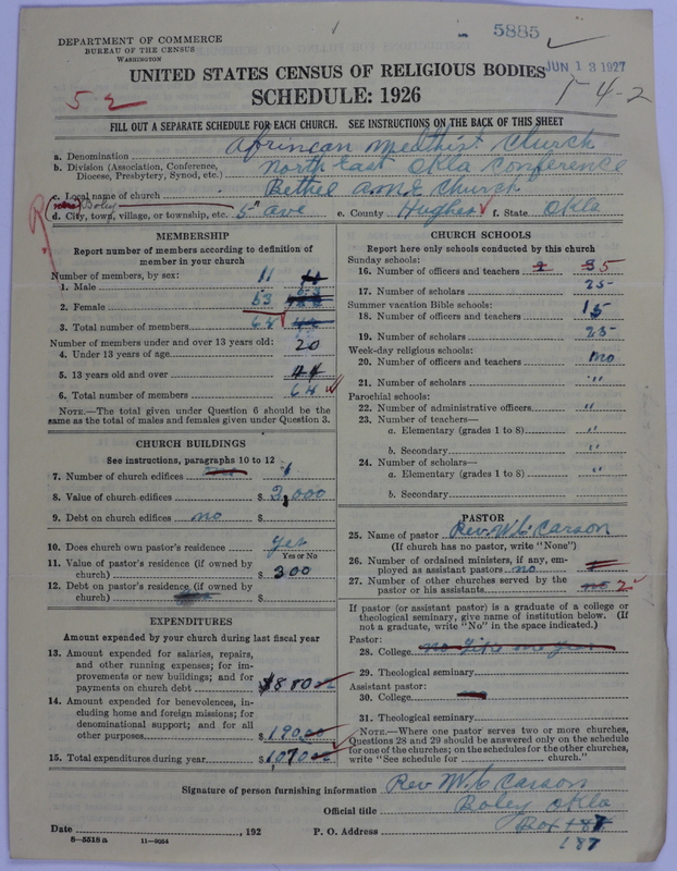 Scan of African Methodist Episcopal Church: 5885