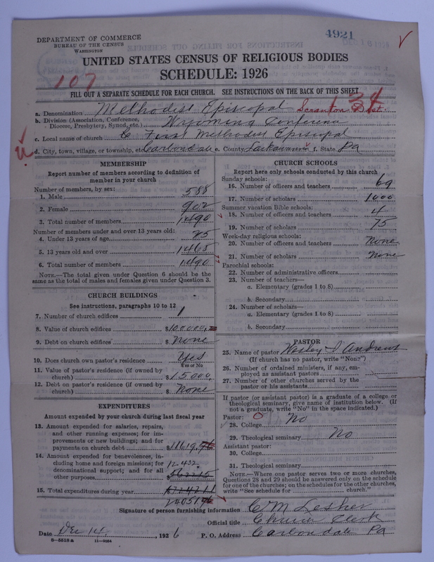Scan of Methodist Episcopal Church: 4921