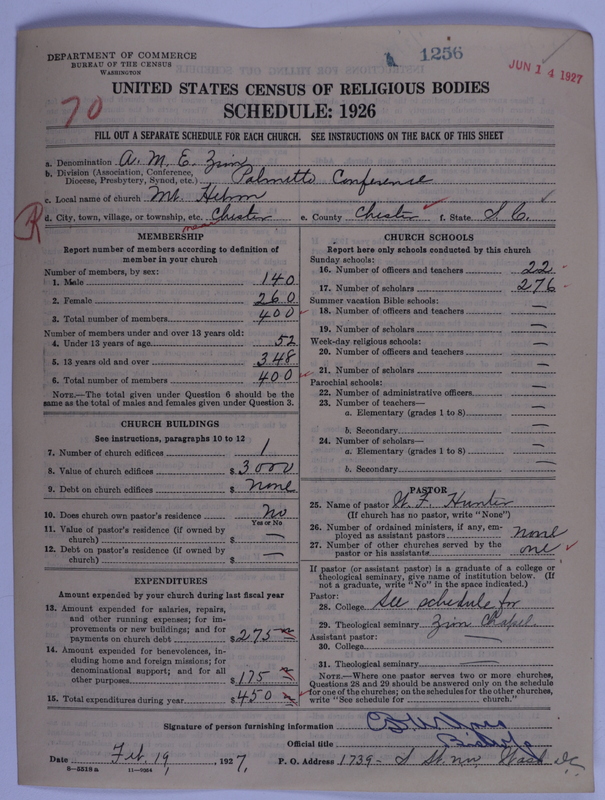 Scan of African Methodist Episcopal Zion Church: 1256