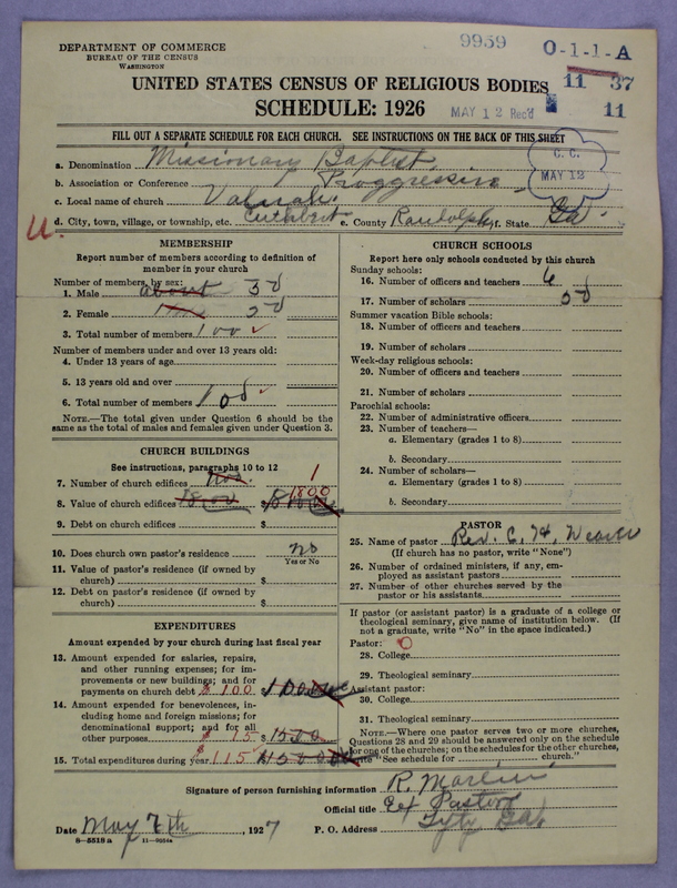 Scan of Negro Baptists: 9959