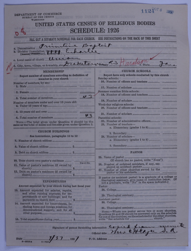 Scan of Primitive Baptists: 1124