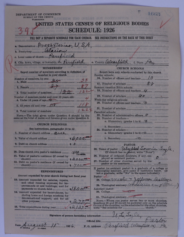 Scan of Presbyterian Church in the United States of America: 1663