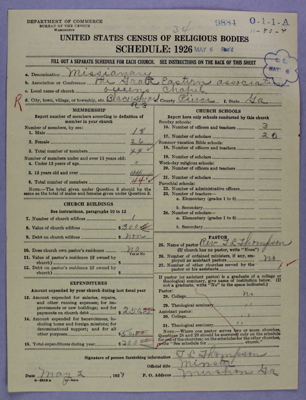 Scan of Negro Baptists: 9884