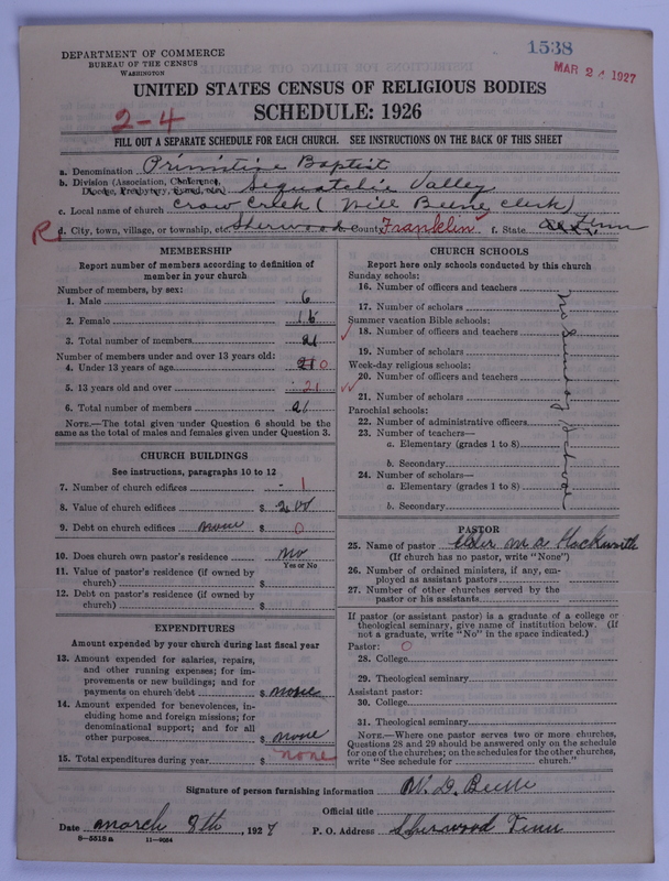 Scan of Primitive Baptists: 1538