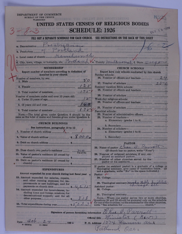 Scan of Presbyterian Church in the United States of America: 8525