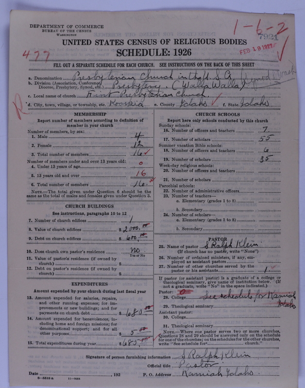 Scan of Presbyterian Church in the United States of America: 7921
