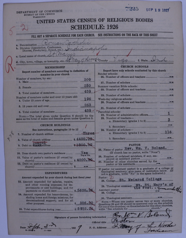 Scan of Roman Catholic Church: 7225