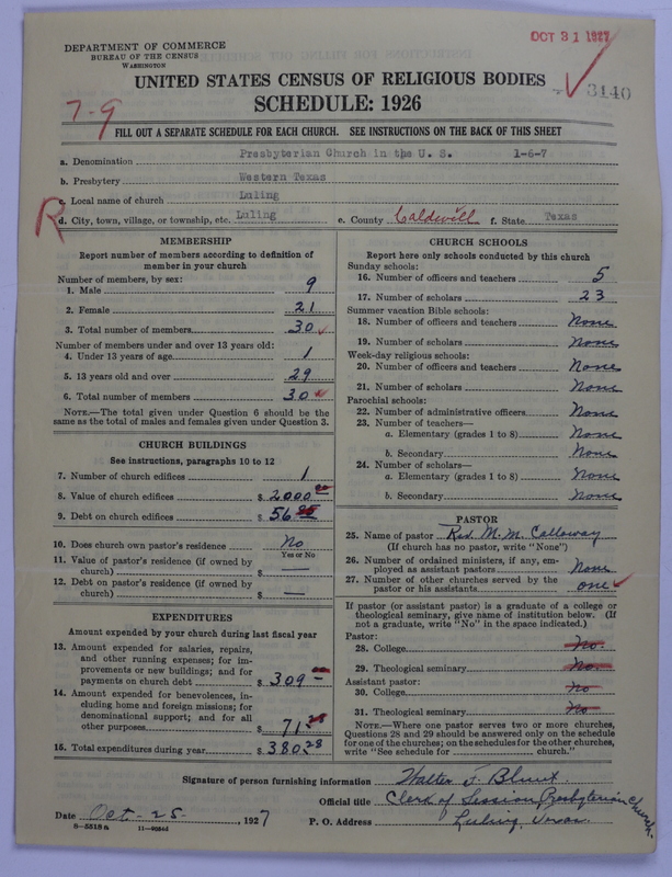 Scan of Presbyterian Church in the United States: 3140