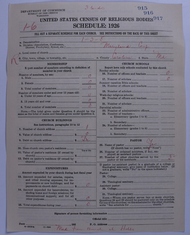 Scan of Methodist Protestant Church: 916