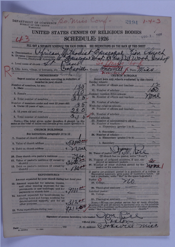 Scan of African Methodist Episcopal Zion Church: 2194