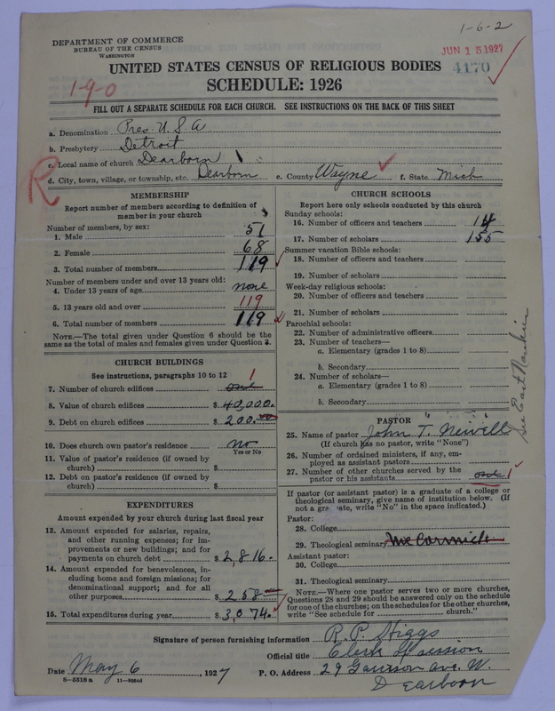 Scan of Presbyterian Church in the United States of America: 4170