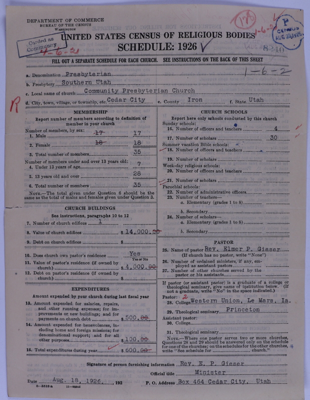 Scan of Presbyterian Church in the United States of America: 8240