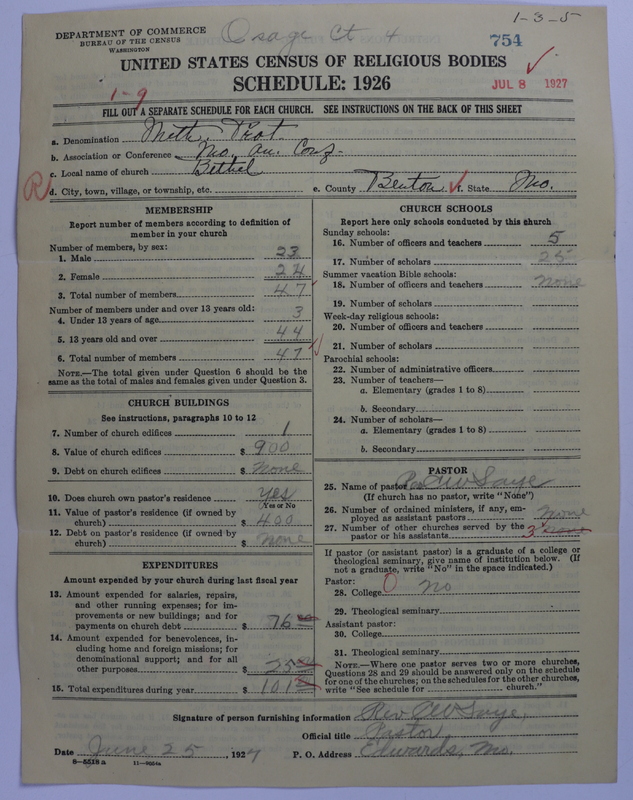Scan of Methodist Protestant Church: 754