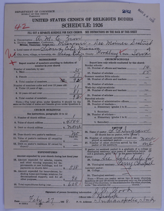 Scan of African Methodist Episcopal Zion Church: 282