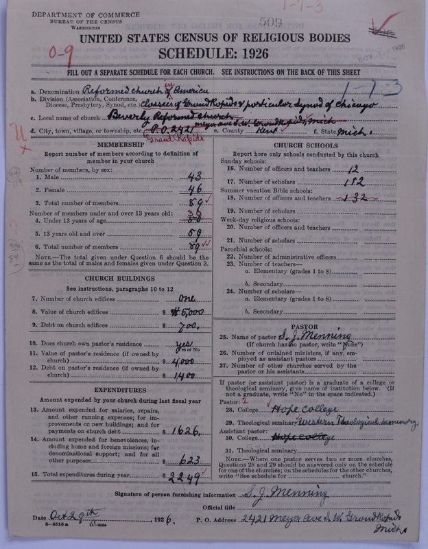 Scan of Reformed Church in America: 509
