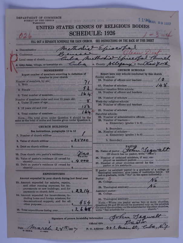Scan of Methodist Episcopal Church: 1196