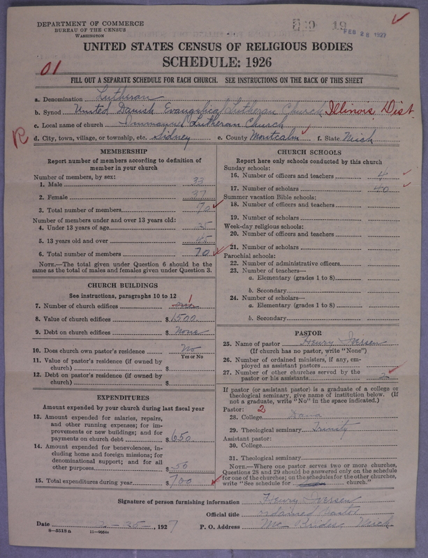 Scan of United Danish Evangelical Lutheran Church in America: 19