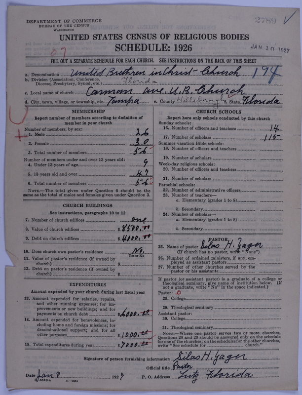 Scan of Church of the United Brethren in Christ: 2789
