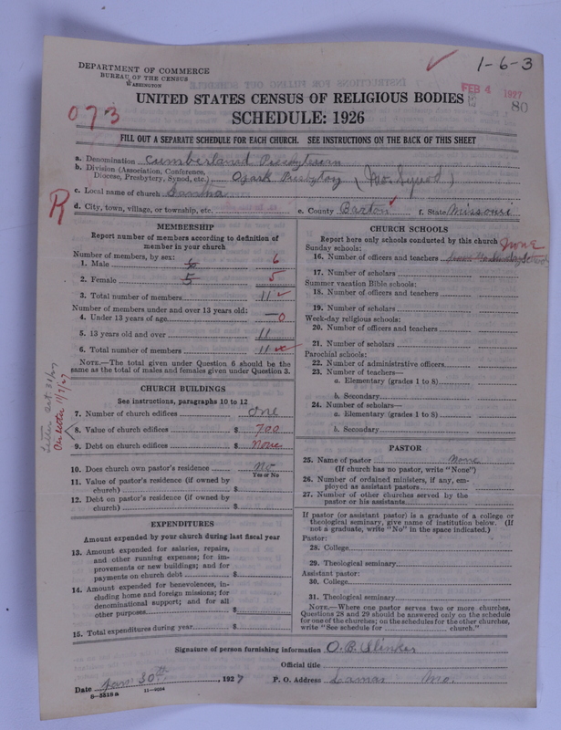 Scan of Cumberland Presbyterian Church: 80