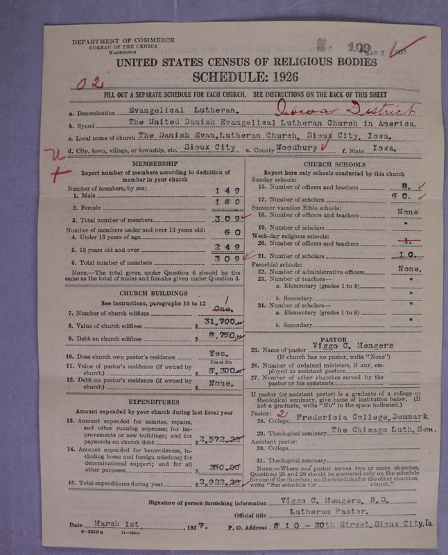 Scan of United Danish Evangelical Lutheran Church in America: 109