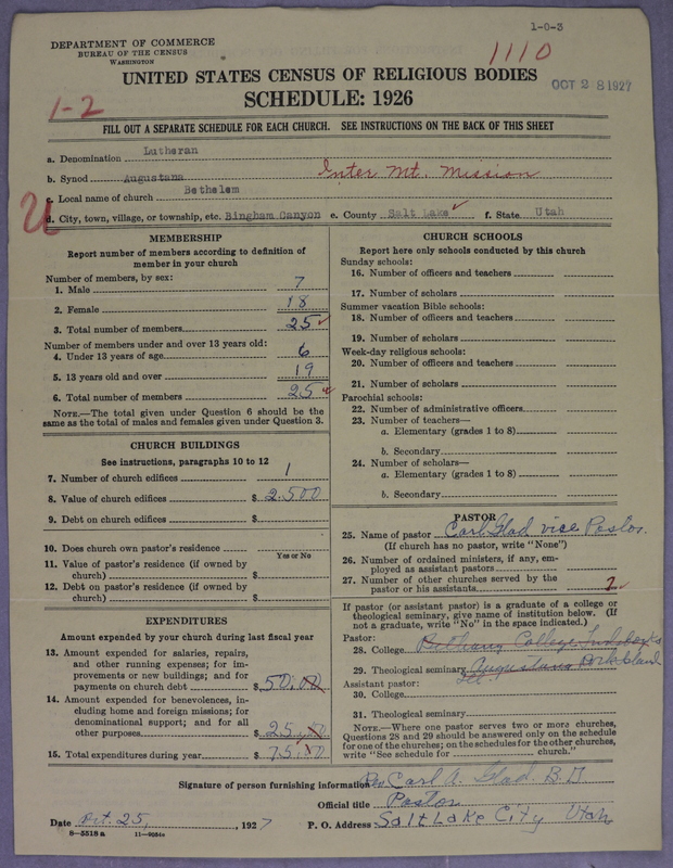 Scan of Evangelical Lutheran Augustana Synod of North America: 1110