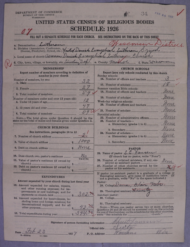 Scan of United Danish Evangelical Lutheran Church in America: 34