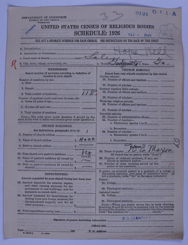 Scan of Negro Baptists: 9124