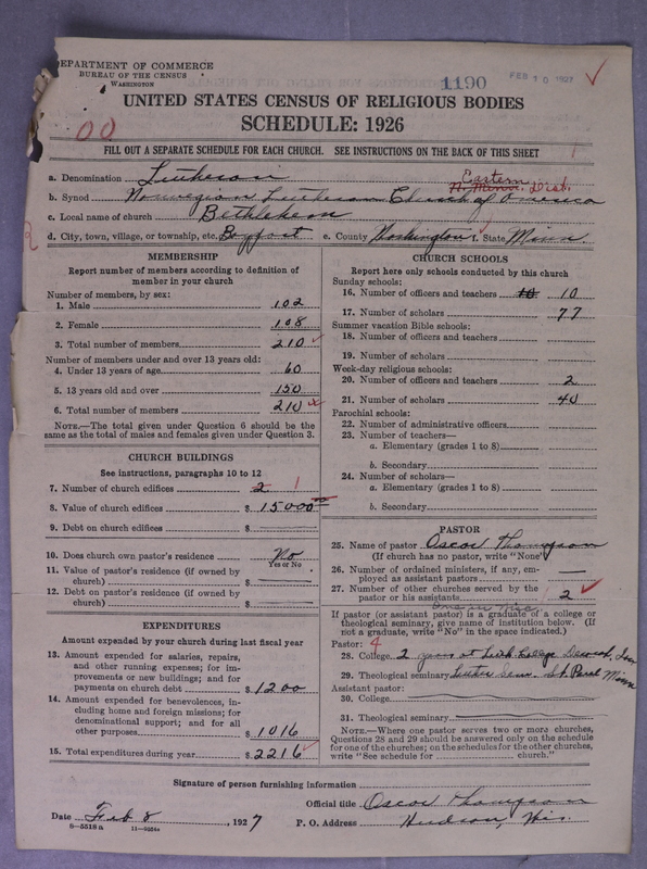 Scan of Norwegian Lutheran Church of America: 1190