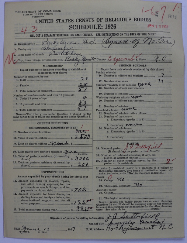 Scan of Presbyterian Church in the United States: 891