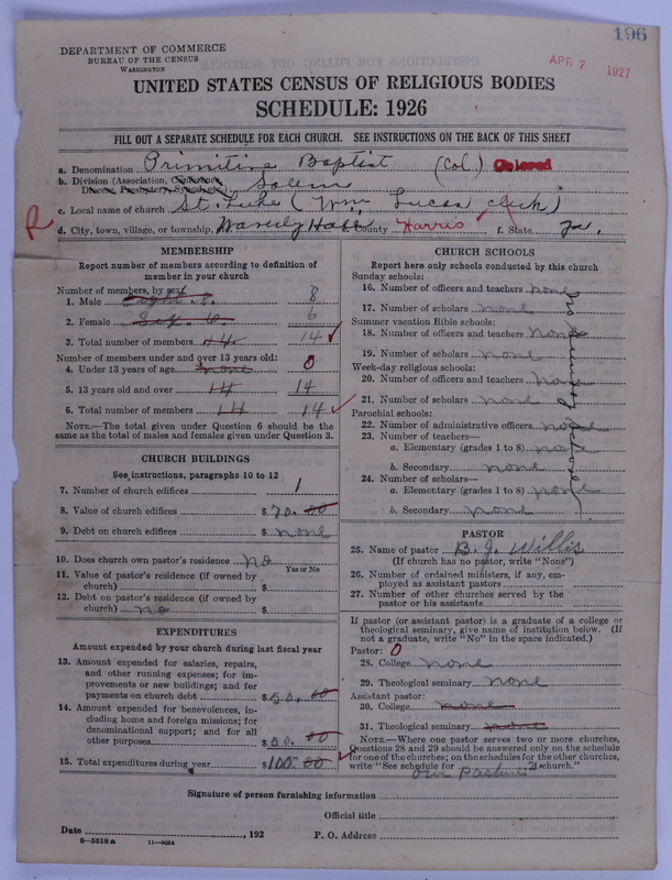 Scan of Colored Primitive Baptists: 196
