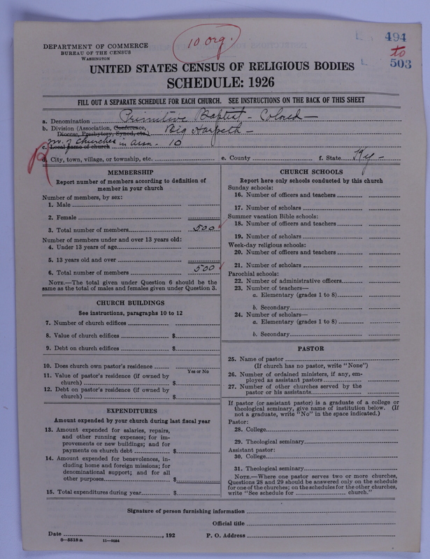 Scan of Colored Primitive Baptists: 494