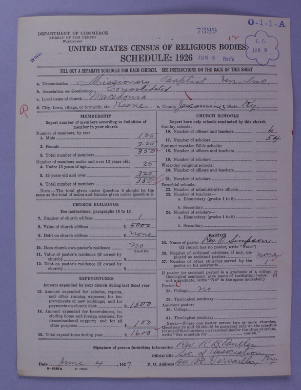 Scan of Negro Baptists: 7389
