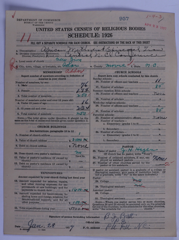 Scan of African Methodist Episcopal Zion Church: 957