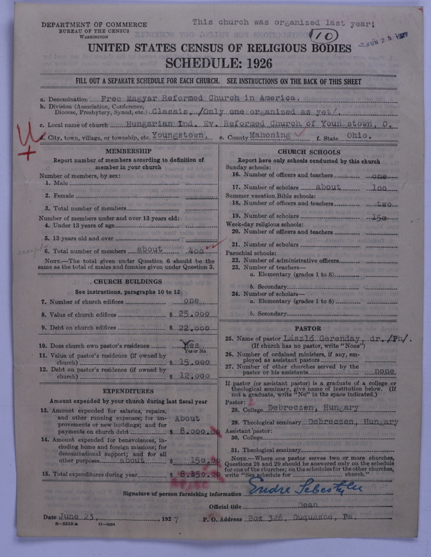 Scan of Free Magyar Reformed Church in America: 10