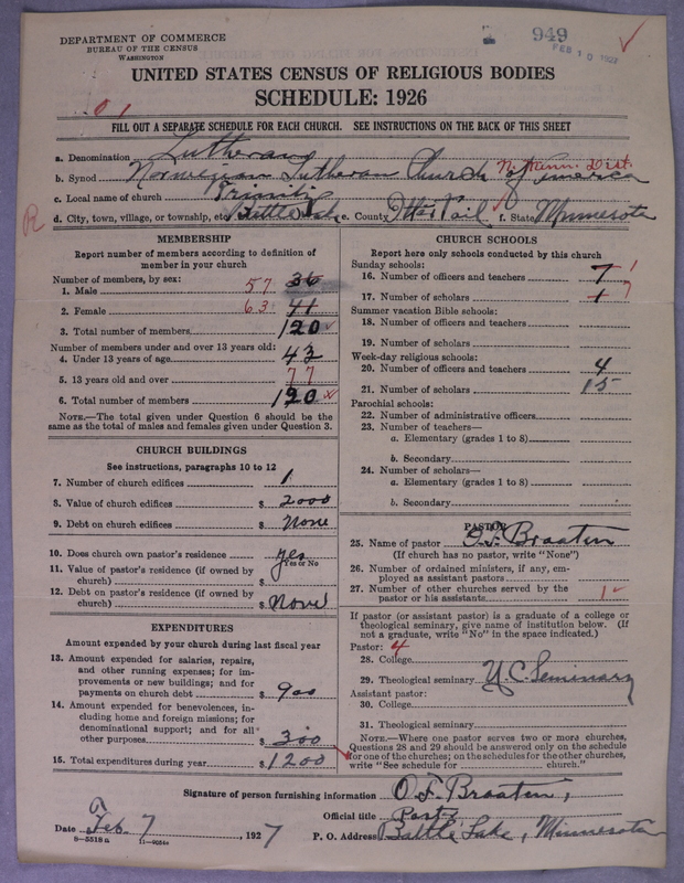 Scan of Norwegian Lutheran Church of America: 949