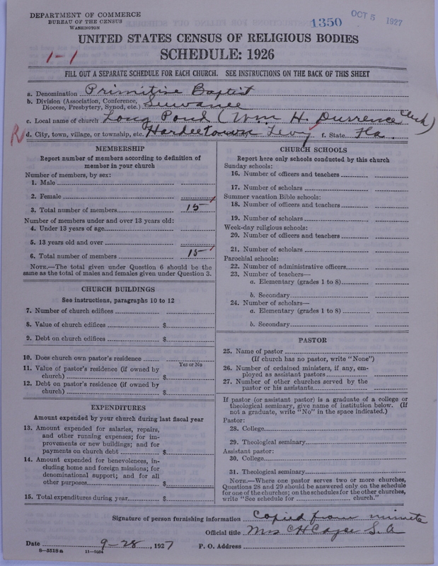 Scan of Primitive Baptists: 1350