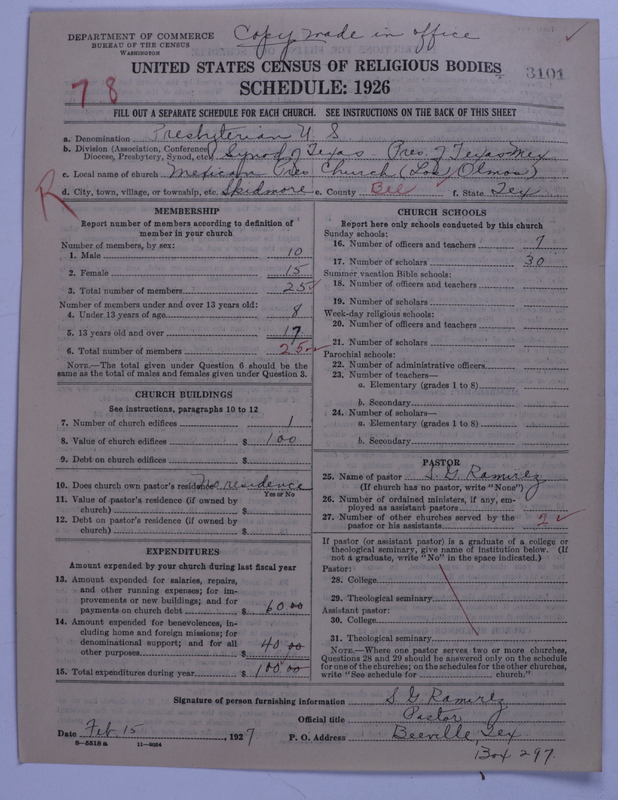 Scan of Presbyterian Church in the United States: 3101