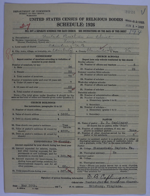 Scan of Church of the United Brethren in Christ: 2424