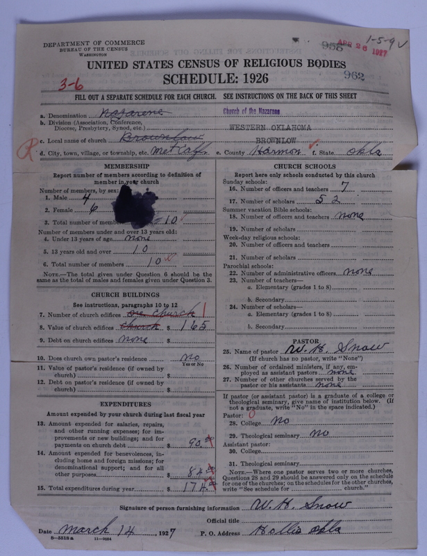 Scan of Church of the Nazarene: 962