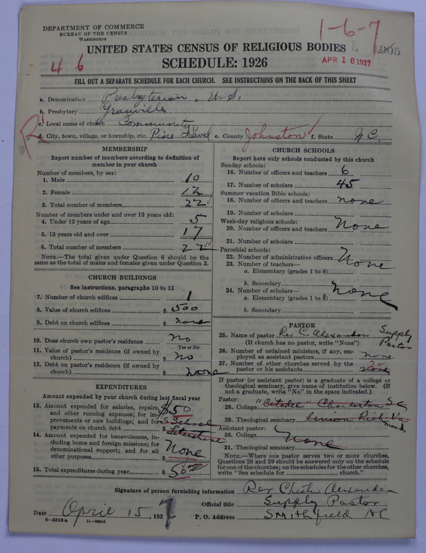 Scan of Presbyterian Church in the United States: 1005