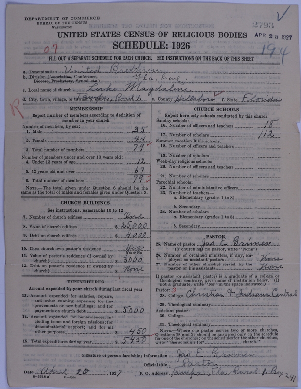 Scan of Church of the United Brethren in Christ: 2793