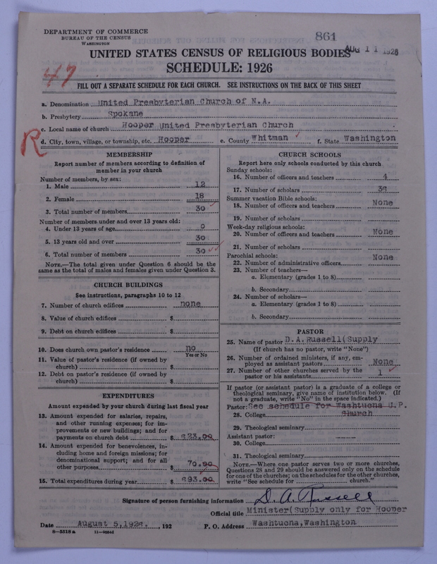Scan of United Presbyterian Church of North America: 861